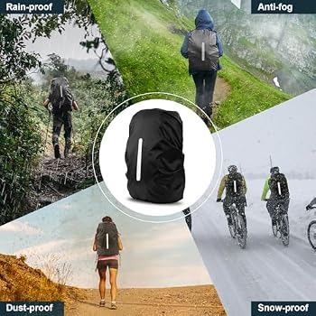 Lot De 3 Housse De Protection Pluie Sac à Dos 18-25L - Imperméable Oxford Avec Bandes Réfléchissantes - Idéal Randonnée, Camping, Vélo, Vélo Électrique