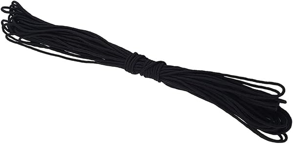 Corde de paracorde à 1 Brin de 2 mm, Corde de Survie extérieure Polyvalente et Robuste pour Le Camping, la randonnée, l'urgence, Noir, Options de Longueur de 15 m, 31 m, 10 (15) - 3