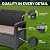 EconoHome 3 Seat Outdoor Storage Bench with Rain Cover - 90 Gallon Capacity - Weatherproof Resin Bench for Patio, Porch, Garden, Yard, Pool Area - Furniture for Pool Accessories, Gardening Tools