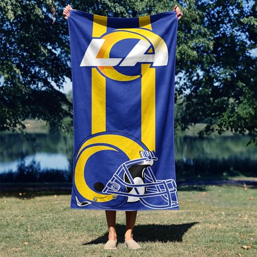 Image of Northwest NFL Los Angeles Rams Unisex-Adult Beach Towel, 30 inch x 60 inch, Zone Read