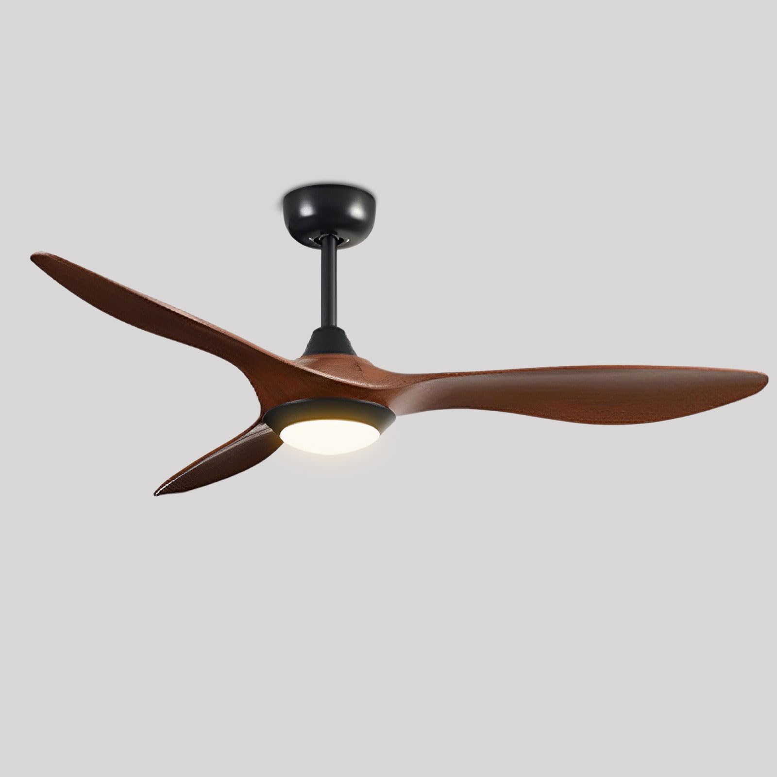 SXDMOUBK Modern 52in Ceiling Fan With Light Remote 6 Speeds Fans Indoor Quiet Lights For Bedroom Lounge Room Living 3 ABS Blades, Reversible DC Motor