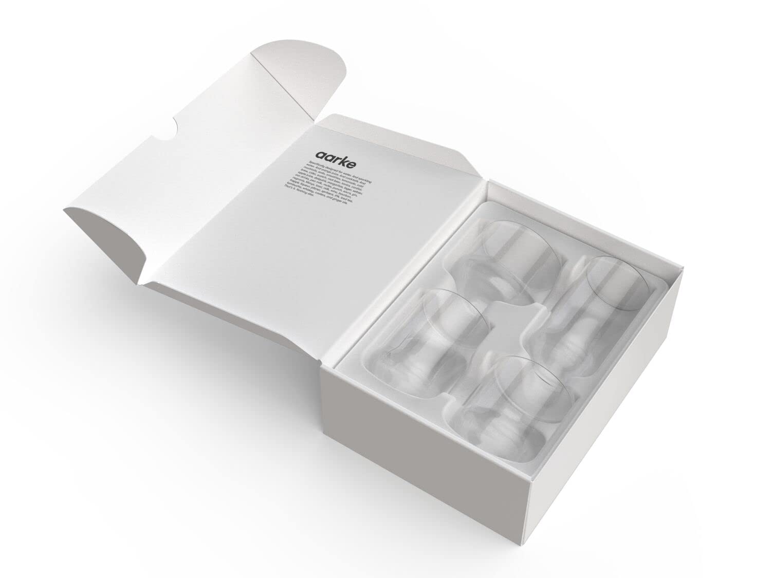aarke Nesting Glasses, 4 x 290 ml, Verres en Cristal, Lavable au Lave-vaisselle