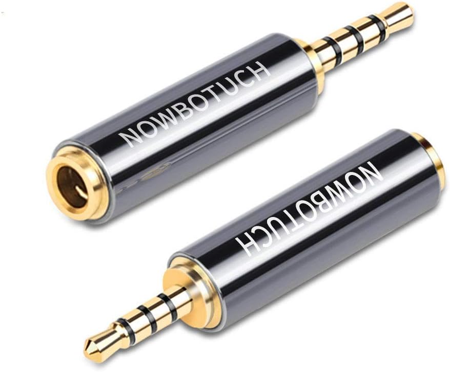 2.5mm Male to 3.5mm Female Adapter(2 Pack), 3.5mm Female to 2.5mm Male Audio Adapter Converter Headphone Earphone Headset 2.5mm to 3.5mm 3 Ring Jack Stereo or Mono (2.5Male to 3.5Female)