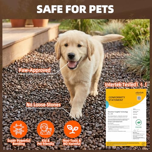 Shabebe Rock Glue with Electric Sprayer, 1 Gallon Ready-to-Use Mulch Hold for Landscaping, 100% Water-Permeable, Pet-Safe Non-Toxic Landscape Glue Spray for Rocks Binder, Patios Pea Gravel Stabilizer by Shabebe - Image 6