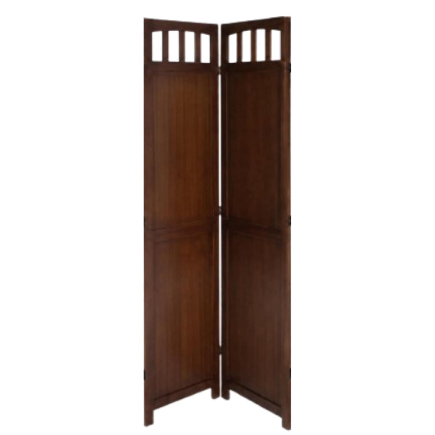 Wooden Room Divider Partition for Living Room | Foldable Privacy Screen Separator | Decorative Divider for Bedroom, Hall, Office & Pooja Room | 6 Feet Height Plain Design, Brown (2 Panels)-image-11