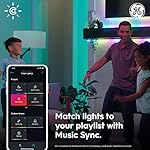 Cync GE Dynamic Effects A19 Smart LED Light Bulb, Color Changing Smart WiFi Light, Compatible with Alexa and Google Home (2 Pack) - Image 4