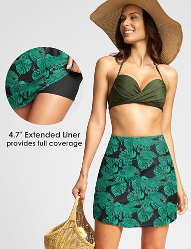 Image of Viodia Women's 18 inch /20 inch Long Swim Skirt High Waisted Modest Swimsuits Skirt Bathing Suit Tummy Control Swim Bottoms