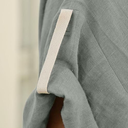 Throbe Islam for Men Muslim Eid Kaftan Short Sleeve V Neck Cotton Robe Plus Size Arabic Middle Eastern Dubai Thobe4