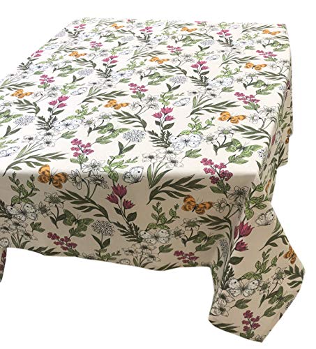 Yourtablecloth 100% Cotton Tablecloth –For Home, Restaurants, Cafés – Be It For Everyday Dinner Picnic Or Occasions Like Thanksgiving (Butterfly, 52X52 Square) #TOP8