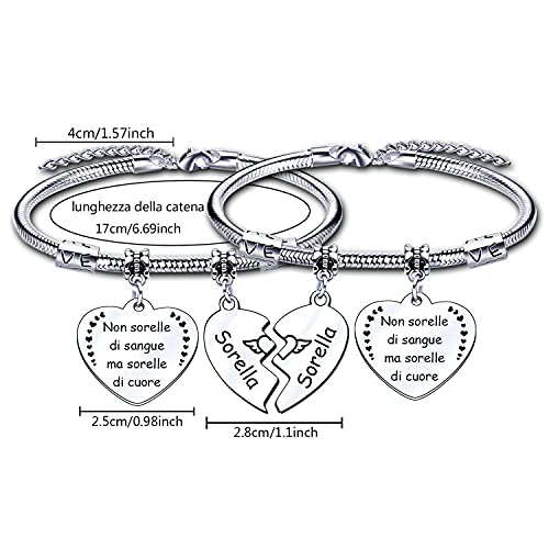 2 pezzi Sorella Braccialetto,Dell'amicizia