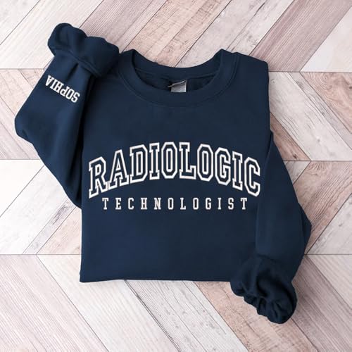 UrbanNEST Personalized Radiologic Technologist Sweatshirt - RAD Tech Embroidered Sweater, XRAY Tech Crewneck Sweatshirt4
