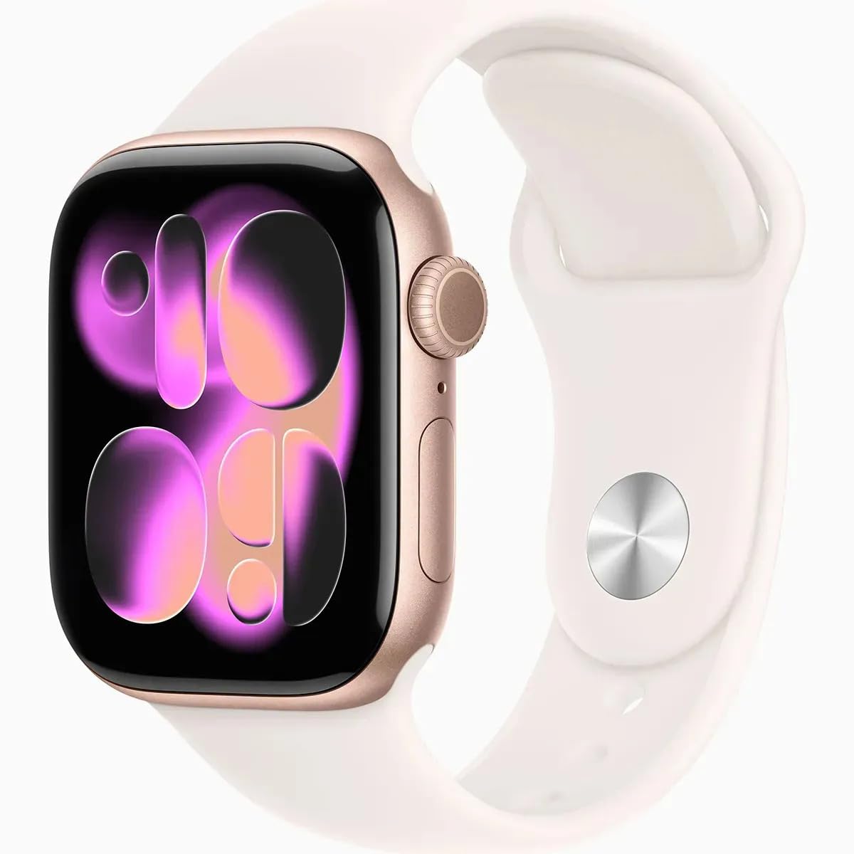 Apple Watch Series 11 [GPS, 46mm] Rose Gold Aluminum Case with Light Blush Sport Band, M/L (Renewed)
