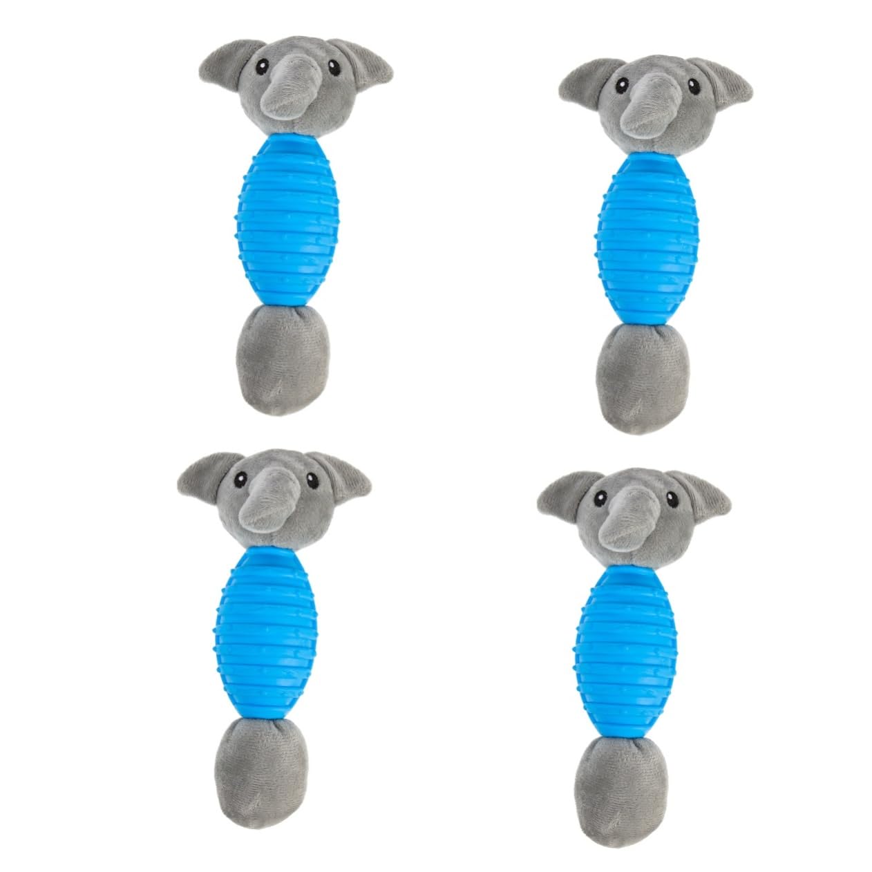 BESPORTBLE 4pezzi Giocattolo Interattivo Per Cani Peluche Elefante Con Squeak Giocattolo Per Cuccioli Masticabile e Resistente Stimola Gioco e Salute