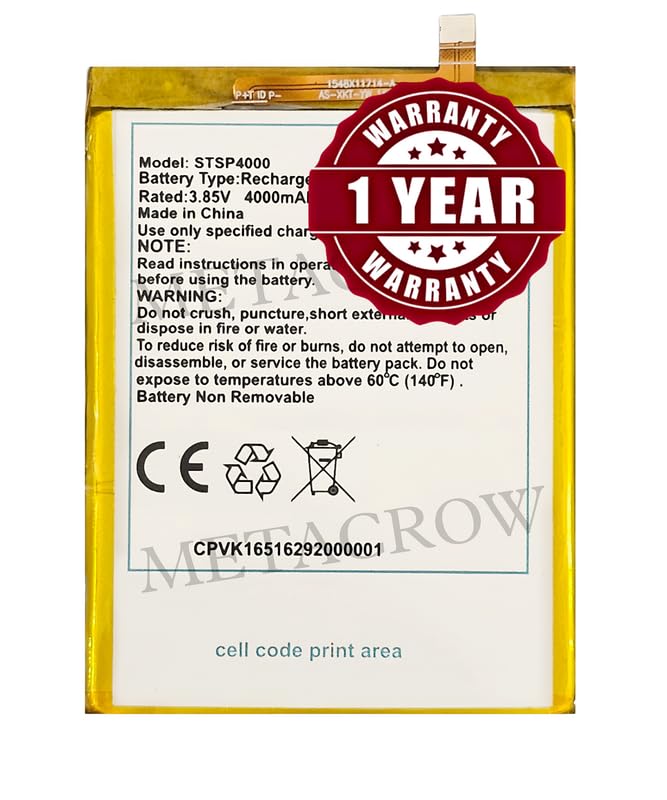 Image of Original STSP4000 Battery Compatible for Panasonic P85 - (4000mAh) - 1 Year Warranty JK1
