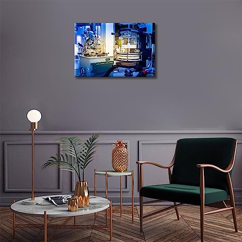 Image of TUMOVO 1 Pieces Medical Poster Canvas Wall Art Clinical Laboratory Artwork Bathroom Decor Wall Art Medical Examination Print on Canvas Stretched and Framed Ready to Hang (12 inch Wx18 H)