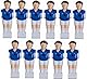 1a-sports 11 Kickerfiguren für 16 mm Stangen inkl. Schrauben + Muttern Komplett Set (Blau-Weiß) von Charlsten