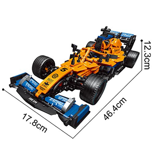 NEWRICE Formel 1 Rennwagen-Bauspielzeugsets Kit,MOC Modellauto im Maßstab 1:12,Sammelbares F1-Rennwagen-Spielzeug,für… – Bild 7