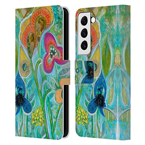 Funda Samsung S22 5G tipo libro cuero diseño jardín salvaje