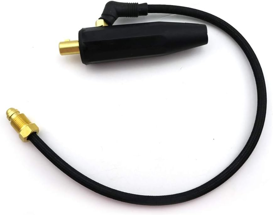 WeldingCity Dinse-type (50mm) Cable Adapter Plug Connector with Separate-hose for Air-cooled TIG Welding Torch 9-series and 17-series