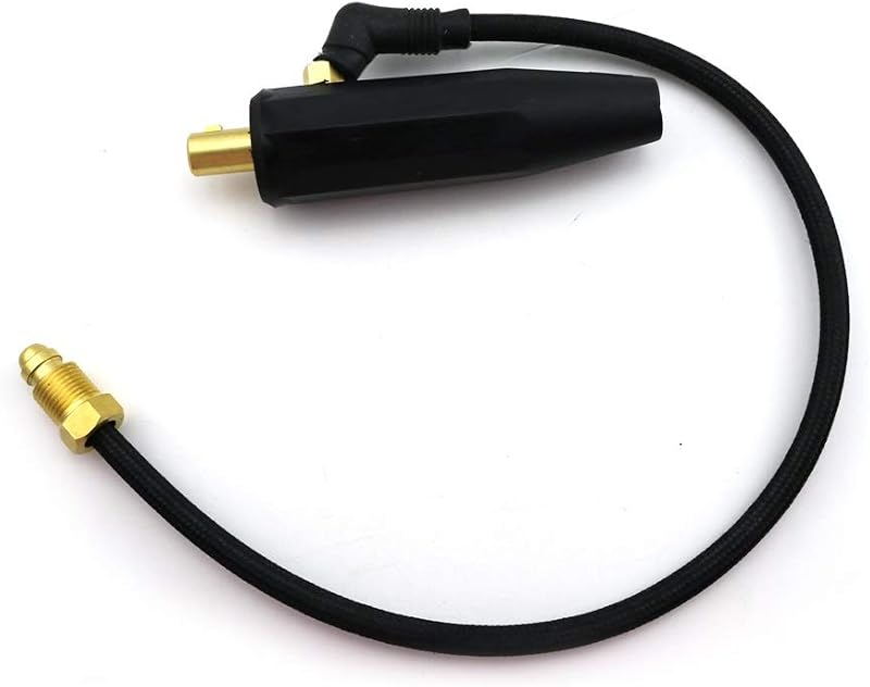 Dinse-type (50mm) Cable Adapter Plug Connector with Separate-hose for Air-cooled TIG Welding Torch 9-series and 17-series