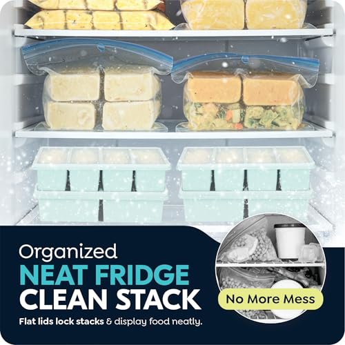 Silicone Soup Freezer Molds with Lids, 2 Cup & 1 Cup Combo, Soup Container Style Ice Cube Trays, Reinforced Steel Rims, For Freezing Broth, Meal Prep and other dishes, Dishwasher & Oven Safe - 2 Pack #5