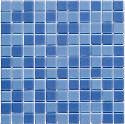 Mosaico cristal azul de diseño exclusivo y acabado brillante premium para muros 2