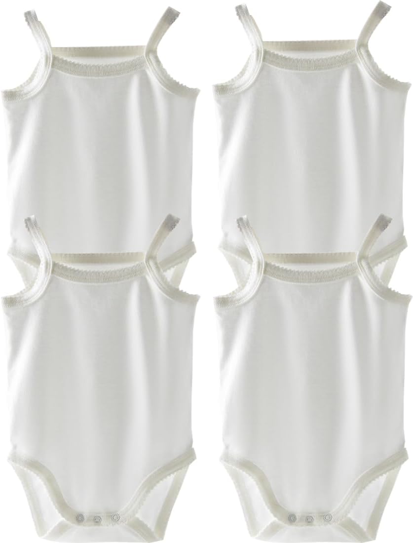 Girls Spaghetti Strap Bodysuit Sleeveless Tank Top Cotton One-Pieces Pack of Summer Baby Clothes Outfit
