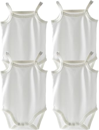 Girls Spaghetti Strap Bodysuit Sleeveless Tank Top Cotton One-Pieces Pack of Summer Baby Clothes Outfit