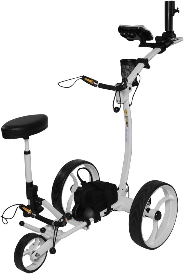 BATCADDY X8R Battery Powered Golf Push Cart with Remote, Dual Motor, 9-Speeds and Reverse, Cruise Control, Anti-Tip Wheels, and Downhill Control