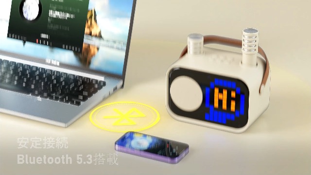 Amazon | カラオケセット 家庭用 ワイヤレスマイク2本付き スピーカー