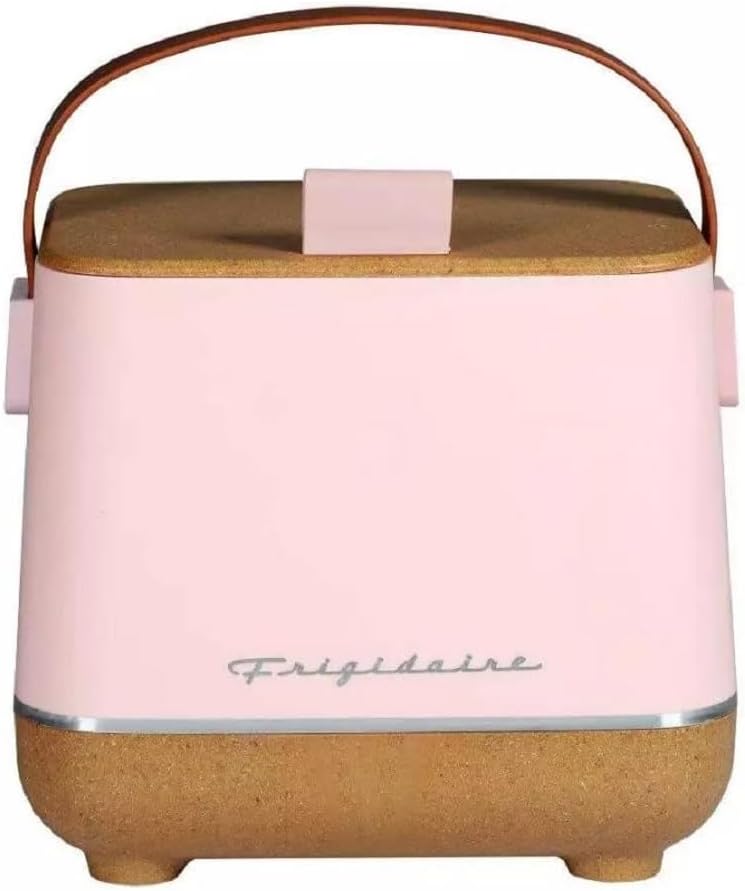 Frigidaire Efmis310-pink Frigoríficoenfriador aislado para bebidas de 6 latas con apertura superior, corcho rosa