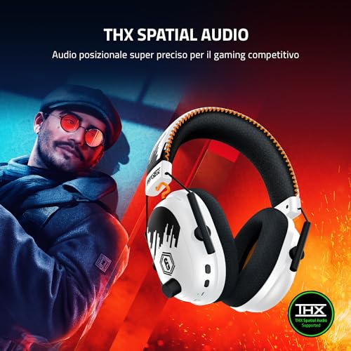 BlackShark V2 Pro - Cuffie da gioco Esports Premium senza fili, Cuffie Wireless con Driver da 50 mm, Microfono Supercardioide HyperClear, Tecnologia HyperSpeed Wireless, Rainbow Six - Cuffia gaming - Immagine 6