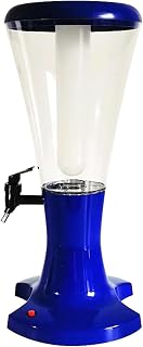 Torre de cerveza, torre de cerveza de 3 litros, torre de bebidas con luces LED, grifo y dispensador de torre de cerveza con tubo de hielo extraíble, dispensador de bebidas azul for fiesta