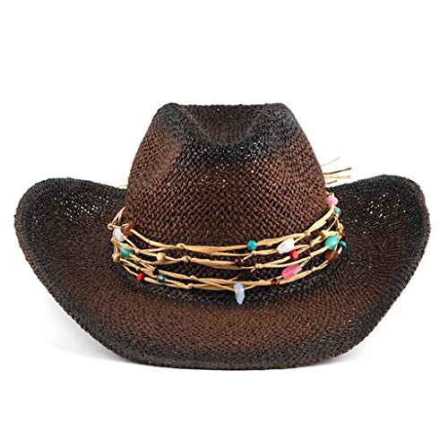 Chapeau de cowboy western femme chapeau de jazz outdoor sunshade protection solaire été