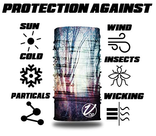 Vulgrco Reflective Work Construction Neck Gaiter Face Bandanna (Galaxy 1) #TOP2