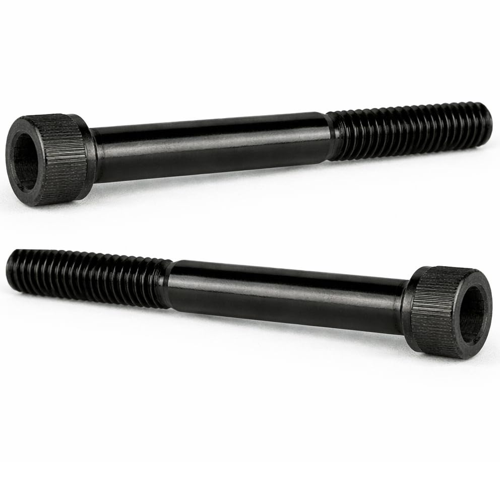 M6 (6mm x 80mm) (Pack of 50) Black 12.9 Plain Steel High Tensile Hexagon Socket Cap Head Screws ISO4762 Metric Partially Threaded Bolts - F04B