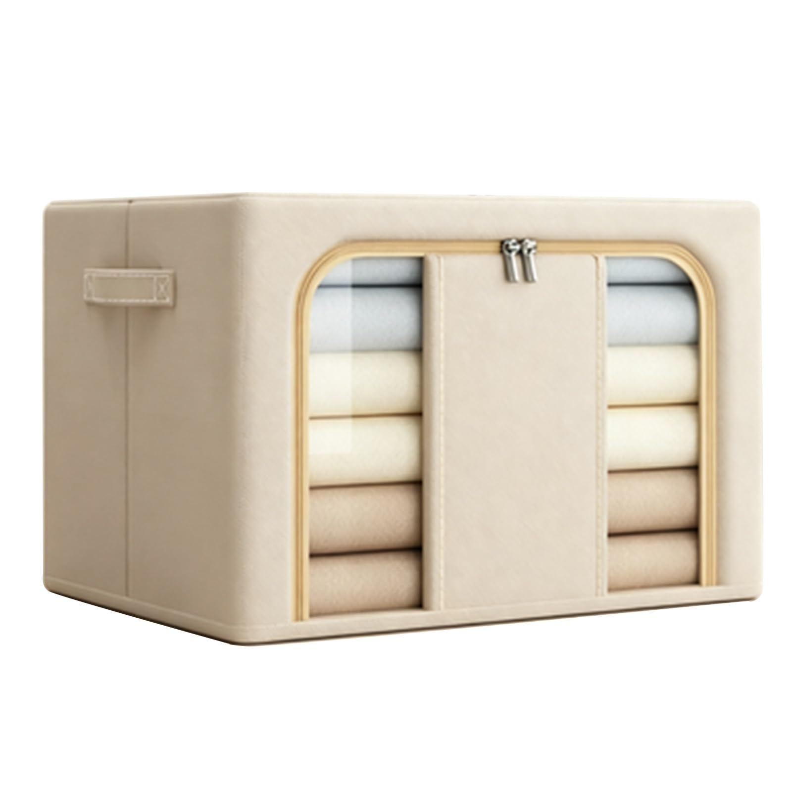 JRSIUNH Storage Basket with Lid, Fabric Storage Box
