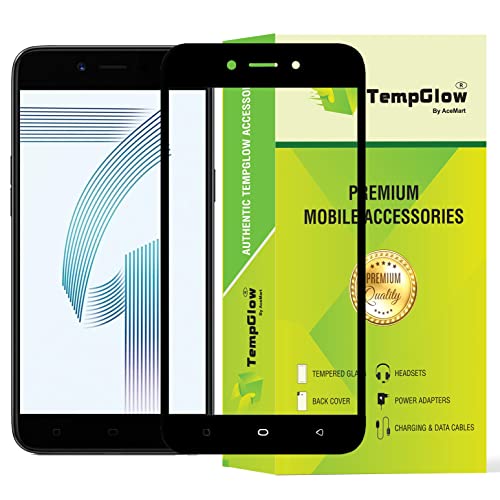 Image of Screen Protector for Oppo A71 (Black) Tempered Glass Edge-to-Edge 6D Screen Guard With Installation Kit