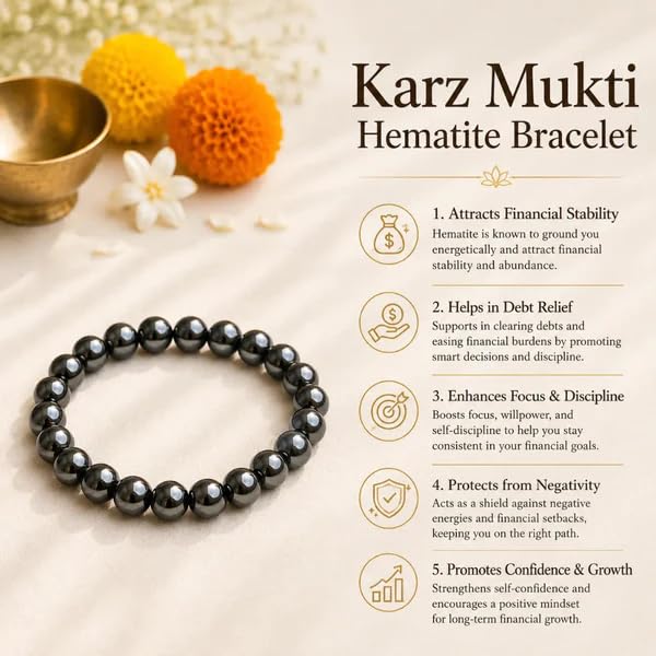 Image of Beaded Bracelet for Men & Women | Stretchable Handmade Prayer Meditation Yoga Wrist Bracelet | Stylish Everyday Wear | Free Size