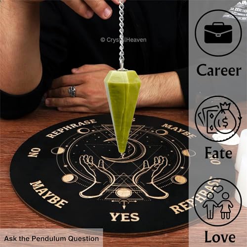 Image of Serpentine Pendulum Dowsing Tool - Natural Crystal Pendulum for Spiritual Guidance - Premium Dowser Pendulum for Accurate Divination and Energy Healing - Perfect for Energy Healing and Chakra Balancing - Handcrafted with Precision and Elegance