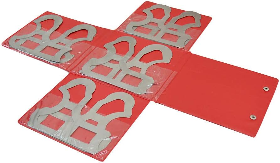 MH GLOBAL Machinist Inspection Tool Radius Gage Gauge Set 8 PC 1-1/16 Inch - 1-1/2 Inch by 16THS