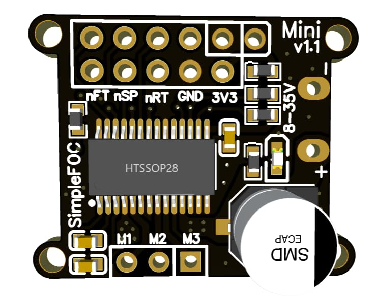 BenchRobotics SimpleFOC Mini – BLDC Motor Driver (DRV8313) | for
