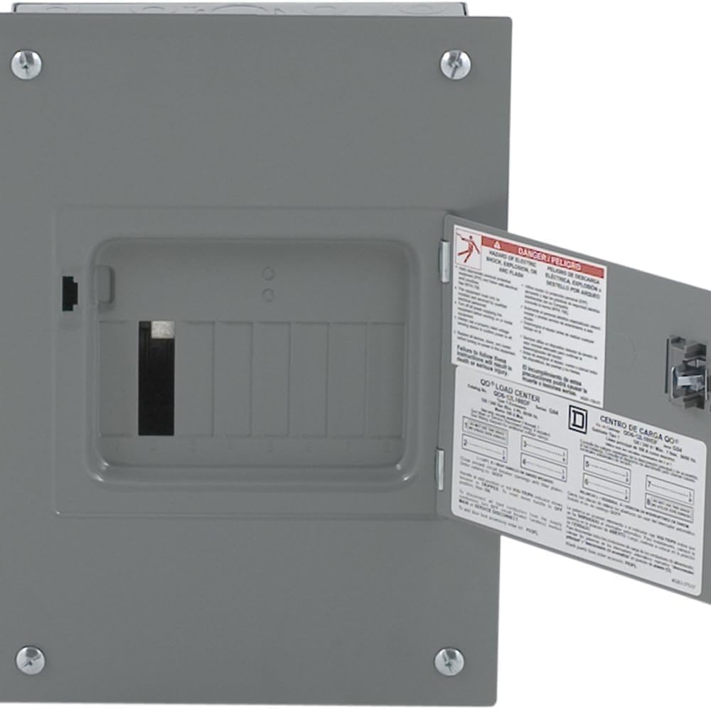 Square D - QO612L100DF Square D, QO, 100A, 6 Space 12 Circuit Fixed Main Lugs Indoor Load Center