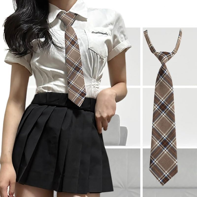 Japanese-style Uniform School Women's Shirt Wine Red Zipper Tie And Accessories