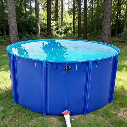 Heavy-Duty Above Ground Round Swimming Pools, 11ft Dia Non-Inflatable, 36in Deep for Backyard Family Fun - Ideal for 3-18 Ft Diameter Pools