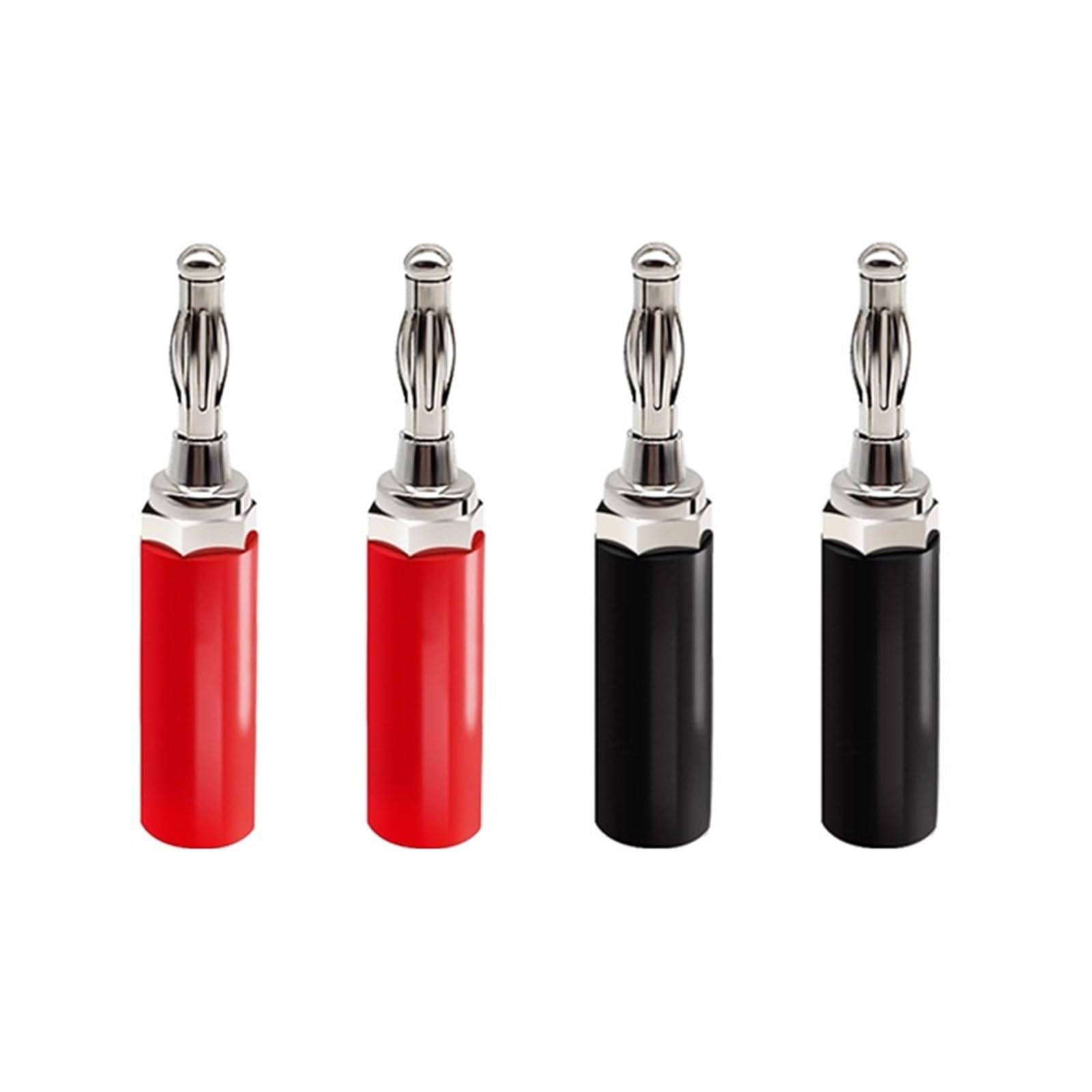 10 sztuk 4 mm kabel adaptera kabla audio złącze głośnika terminal jack banan audio niklowane/chromowane (10 czarne)