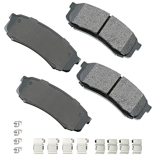Image of Akebono ACT606A Ultra-Premium Ceramic Rear Disc Brake Pads , GREY