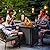 Ciays 28 Inch Propane Fire Pit CSA-Listed Outdoor Fire Pit Table, 50,000 BTU Steel Gas Fire Pit with Lid and Lava Rock, Add Warmth and Ambience to Parties On Patio Deck Garden,Black,CIFPT3B