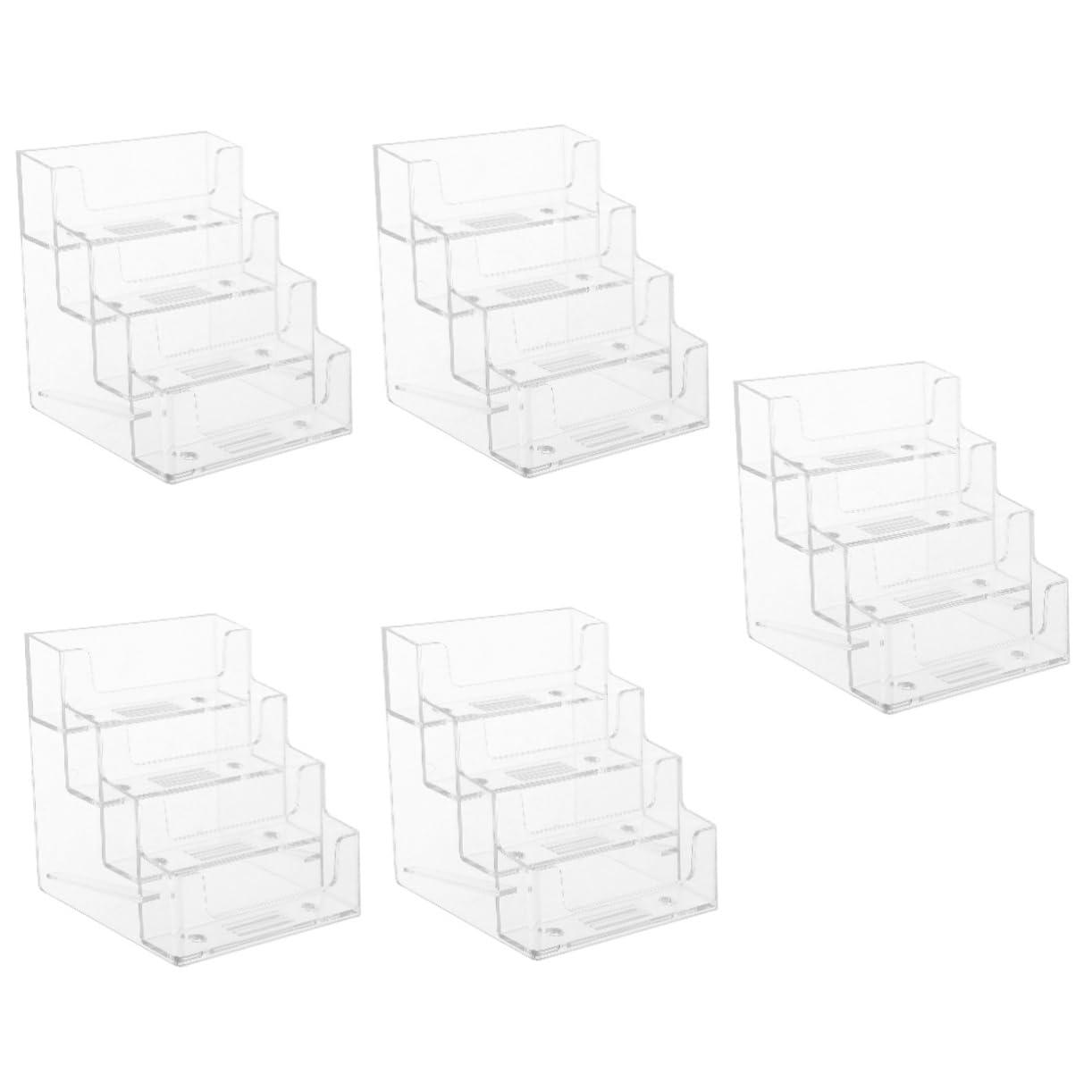 VILLCASE 5-teiliges Karten-organizer-set Visitenkartenhalter Visitenkarten-box Für Den Schreibtisch Kartenständer Büro-schreibtisch-zubehör Einfach Zu Bedienen
