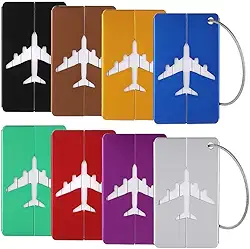 Identificador Tag De Mala Viagem Etiquetas De Bagagens Em Alumínio Identificação Etiqueta Premium Resistente Escolha Cor (Roxo)